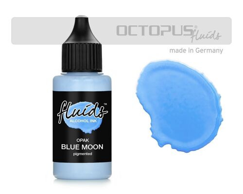 Fluids Alcohol Ink OPAK BLUE MOON, Tinte für Fluid Art