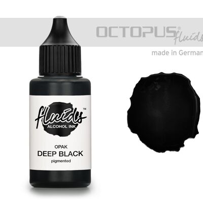 Fluids Alcohol Ink OPAK DEEP BLACK, Tinte für Fluid Art