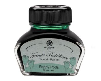 Stylo plume encre pastel menthe "Poppy Pods" 30 ml 1