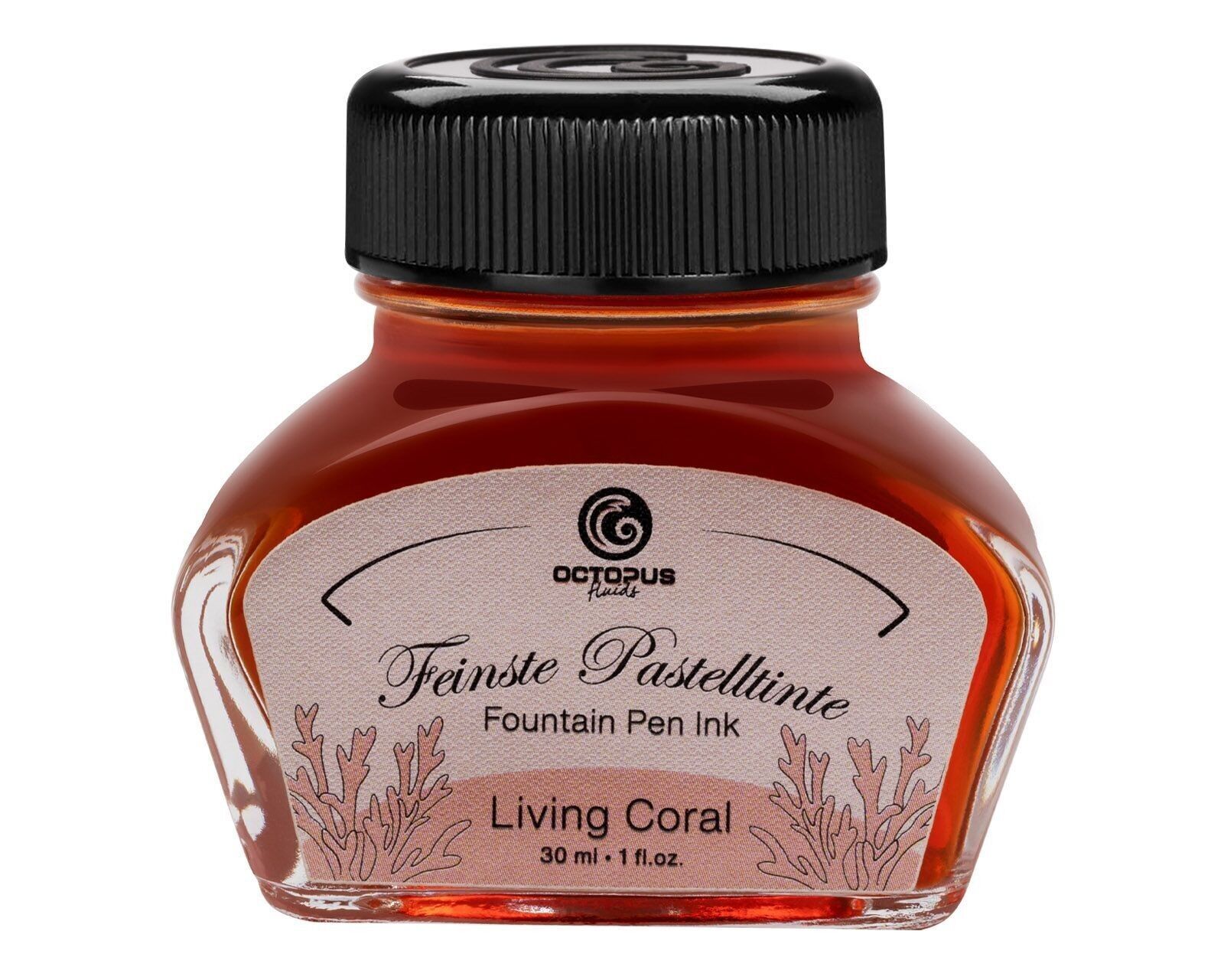 Pluma estilográfica tinta naranja pastel "Living Coral" 30 ml