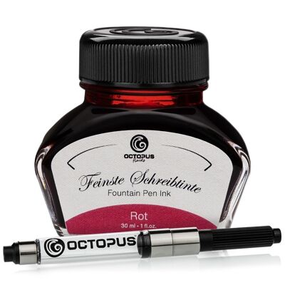 Writing ink red 30 ml with converter