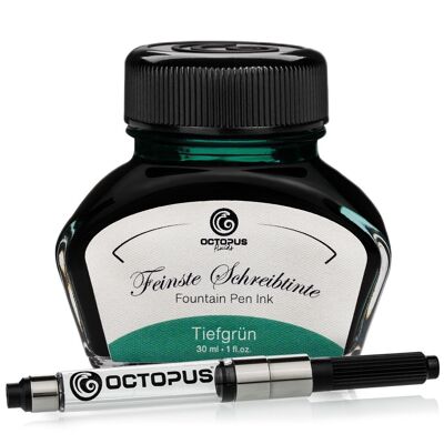 Writing ink deep green 30 ml with converter