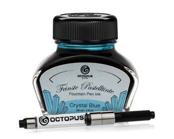 Encre à écrire bleu pastel "Crystal Blue" 30 ml avec convertisseur 1