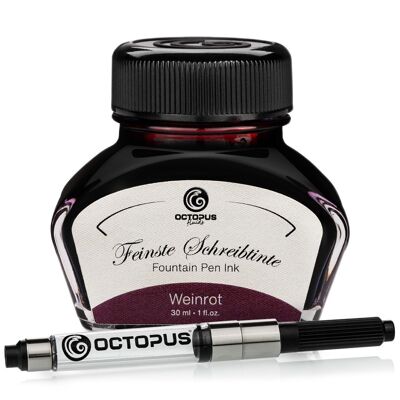 Writing ink wine red 30 ml with converter