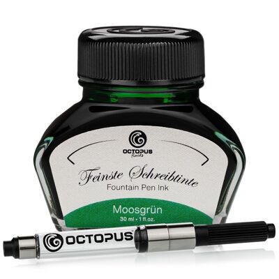 Tinta de escritura verde musgo 30 ml con convertidor