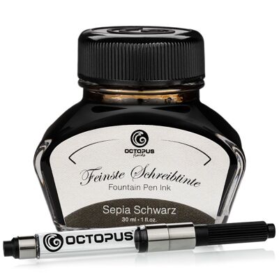 Writing ink sepia black 30 ml with converter