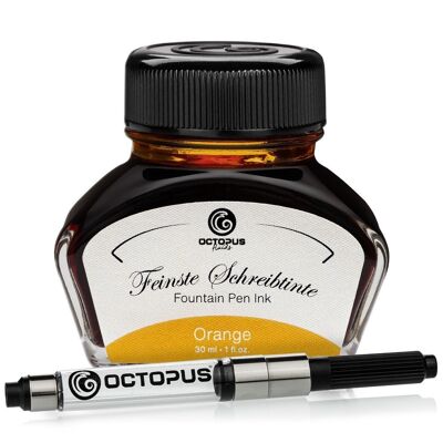 Orange writing ink 30 ml with converter