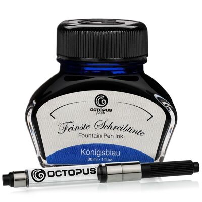 Erasable royal blue writing ink 30 ml with converter