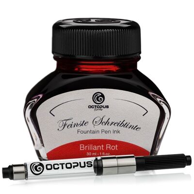 Writing ink brilliant red 30 ml with converter