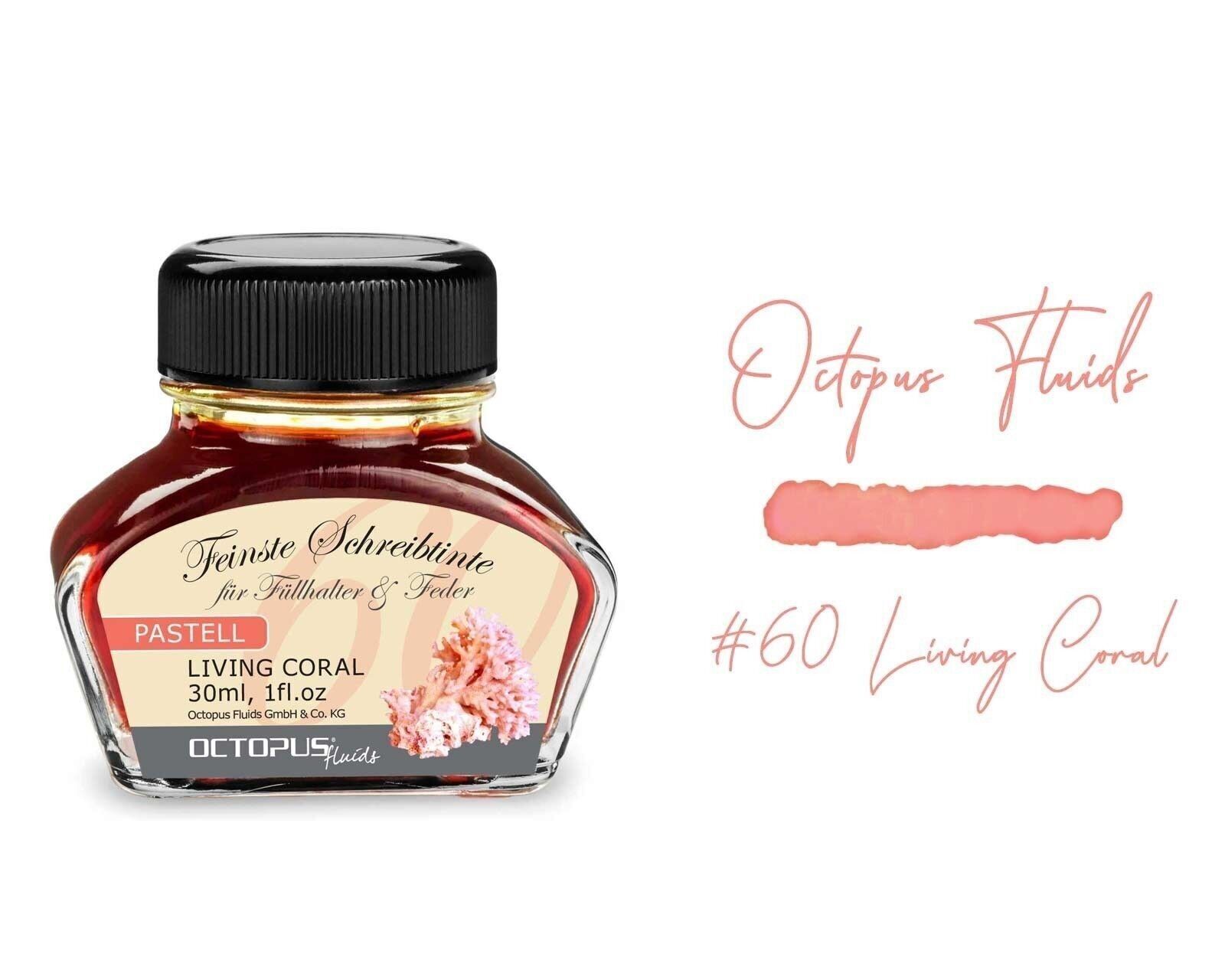 Tinta de escritura naranja pastel "Living Coral" 30 ml con convertidor