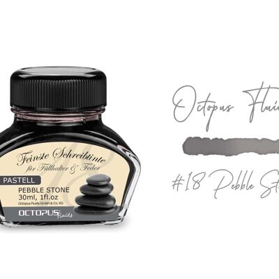 Writing ink pastel gray "Pebble Stone" 30 ml with converter