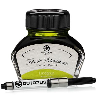 Encre d'écriture vert anis 30 ml avec convertisseur