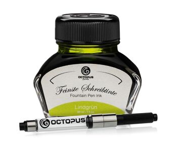 Encre d'écriture vert anis 30 ml avec convertisseur 1