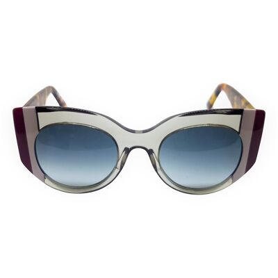 Gustavo Eyewear - G13 -Tr Gray - Gray and Burgundy Stripes