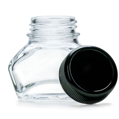 Ink glass, inkwell, decorative glass with black