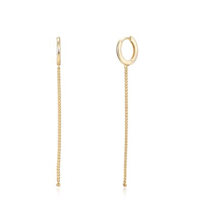 Hoop earrings - chain - 11+45 mm