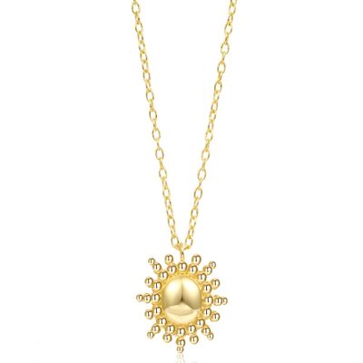 Sun necklace - 38+5mm - gold plated