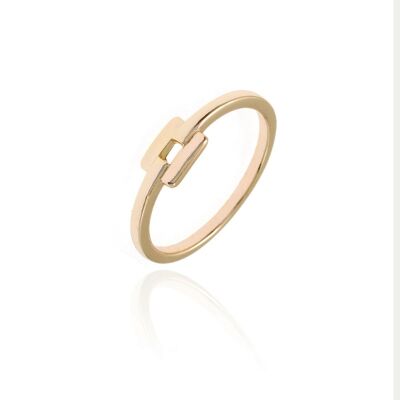 Silver ring - 16 - gold plated silver -