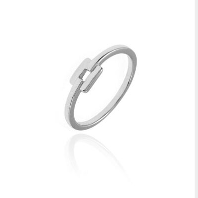 Silver ring - balls - rhodium plated silver - 12 -