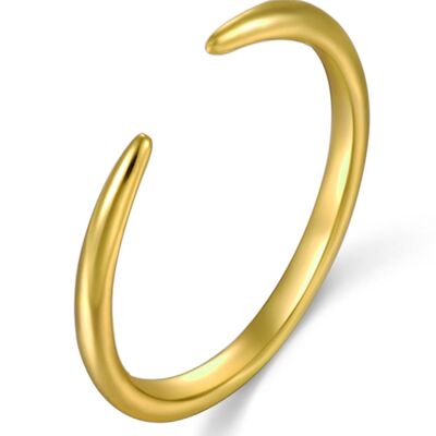 Silver ring - 10 - gold plated silver -