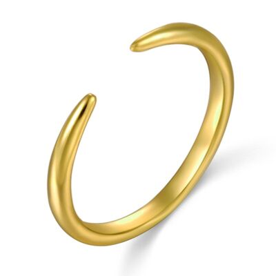 -Silver ring - 10 - gold plated silver -
