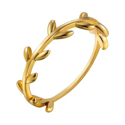 Silver ring - 12 - gold plated silver 3