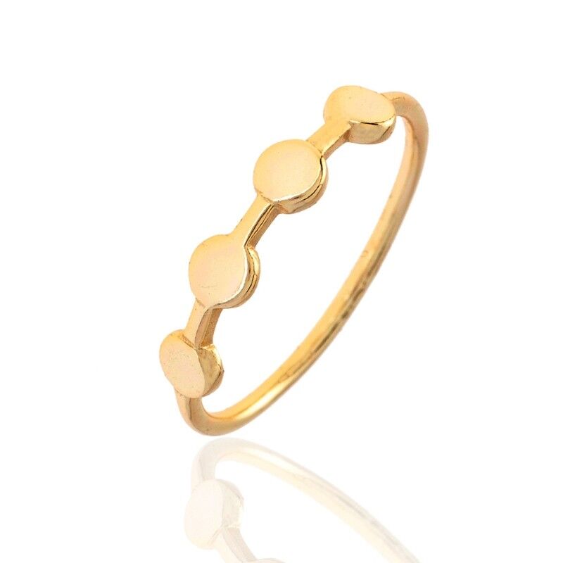 Anillo plata - 14 - plata chapado oro 1