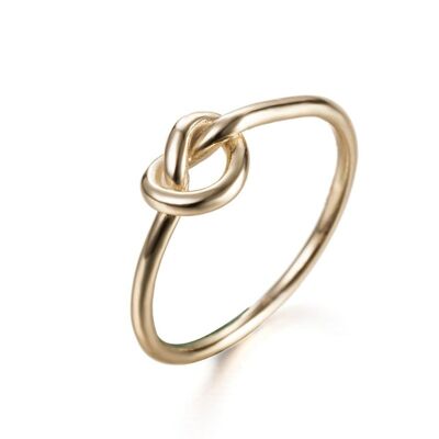 Silver ring - 14 - gold plated silver 19