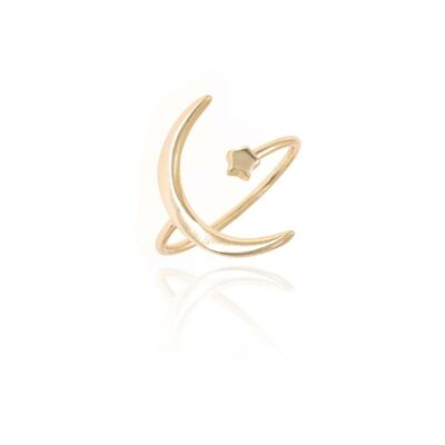 Silver ring - 16 - gold plated silver 8
