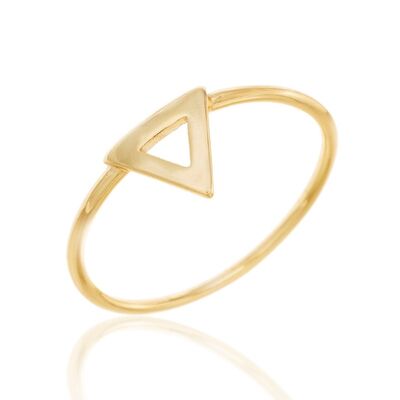 Silver ring - 16 - gold plated silver 10