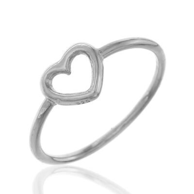 Silver ring - rhodium silver - 12