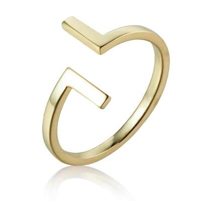 Stick ring - 10 - gold plated