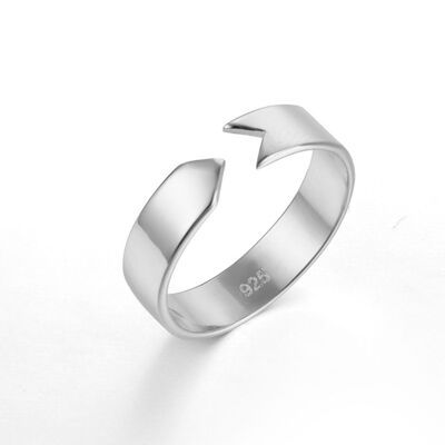 Bague en argent - flèche - argent rhodié - 12