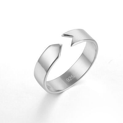 Silver ring - arrow - rhodium silver - 12