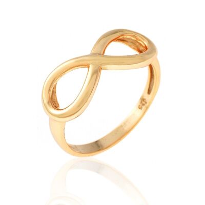 Anillo plata - infinity 20*6 - plata chapado oro - 10