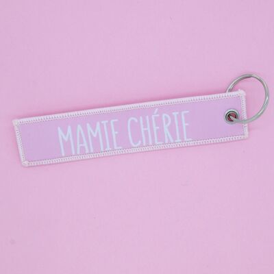 Mamie Chérie gewebter Schlüsselanhänger mit Schlüsselband zum Großmuttertag