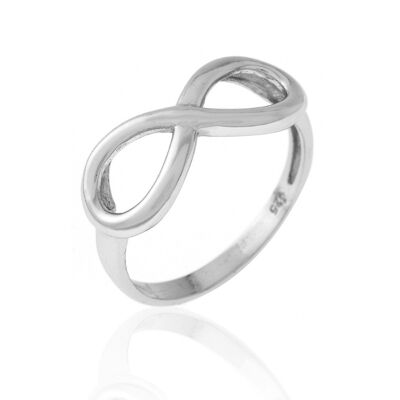 Silver ring - infinity 20*6 - rhodium silver - 10