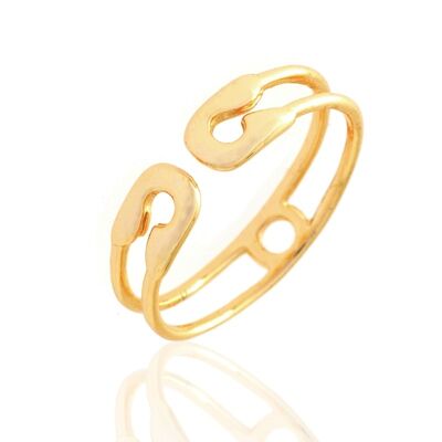 Silver ring - circle - 12 - gold plated silver