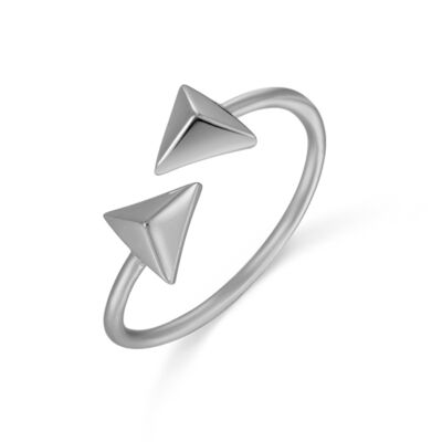 Silver ring - arrows - rhodium silver - 12