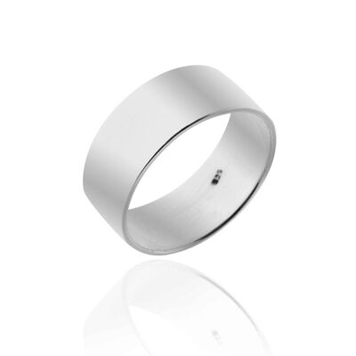 Silver ring - 8mm - silver - 12