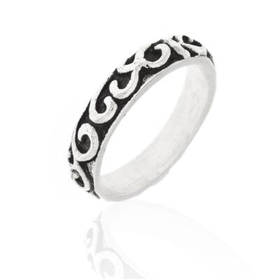 Silver ring - 4 mm - silver - 10