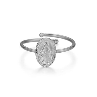 Silver ring - virgin - rhodium silver - 12