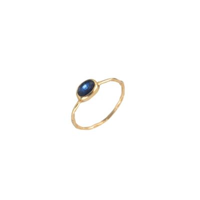 Mineral ring - 12 - gold plated - sapphire