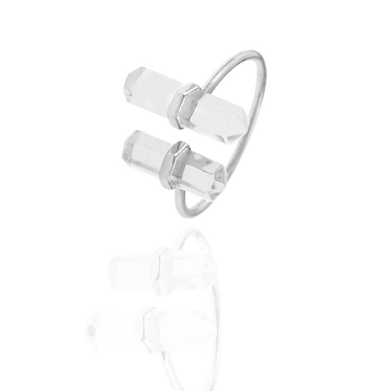 Anello minerale - argento rodiato - 12