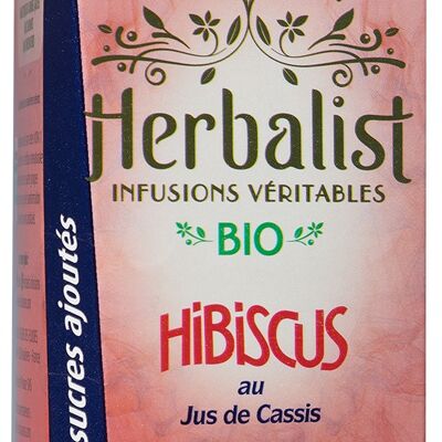 Iced Hibiscus flower herbal tea with Blackcurrant juice - 1L × 8