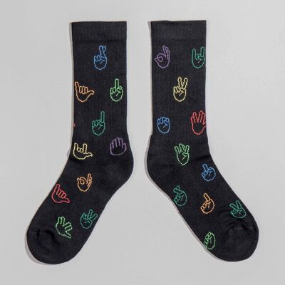 Socks Fyngers Pattern - Premium colorful socks made of organic cotton