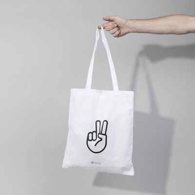 Borsa a mano Peace in cotone biologico