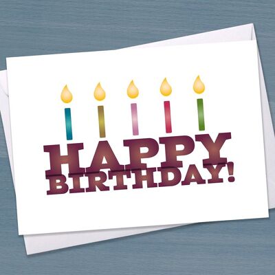 Eine tolle Geburtstagskarte mit Kuchen! Typografische Geburtstagskarte, Grußkarte für Mama, Karte für Papa, Karte für Freund, Karte für Frau