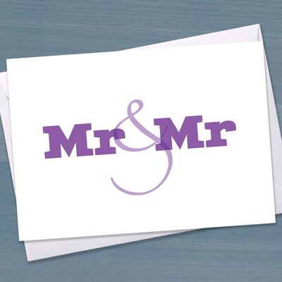 Carte de mariage gay pour Mr et Mr pour dire félicitations de mariage