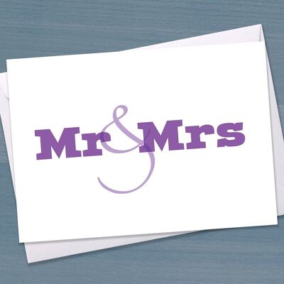 Mr and Mrs card, Wedding congratulations card, Wedding card, Newly Wed, Typography, Happy Couple, New married couple